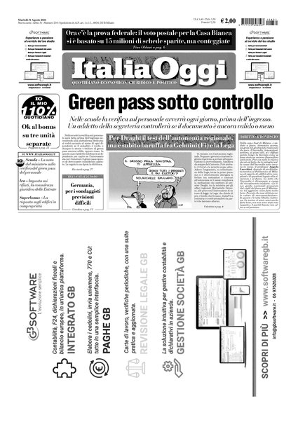 Italia oggi : quotidiano di economia finanza e politica